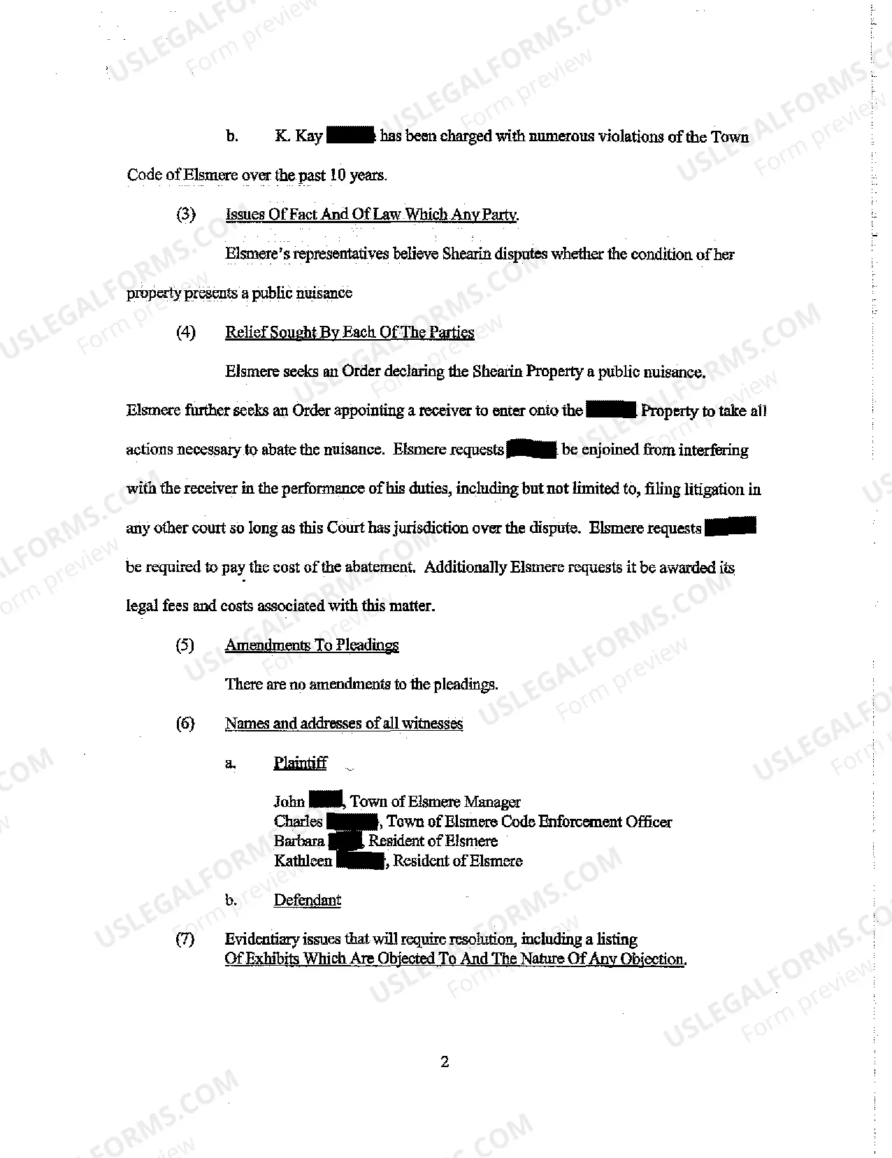 Preview A02 Pretrial Statement of Defendant Town