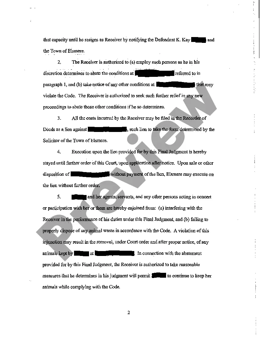 Preview A03 Final Judgment to Abate Nuisance