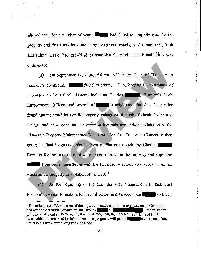 Preview A04 Order on Appeal Affirming Judgment to Abate Nuisance