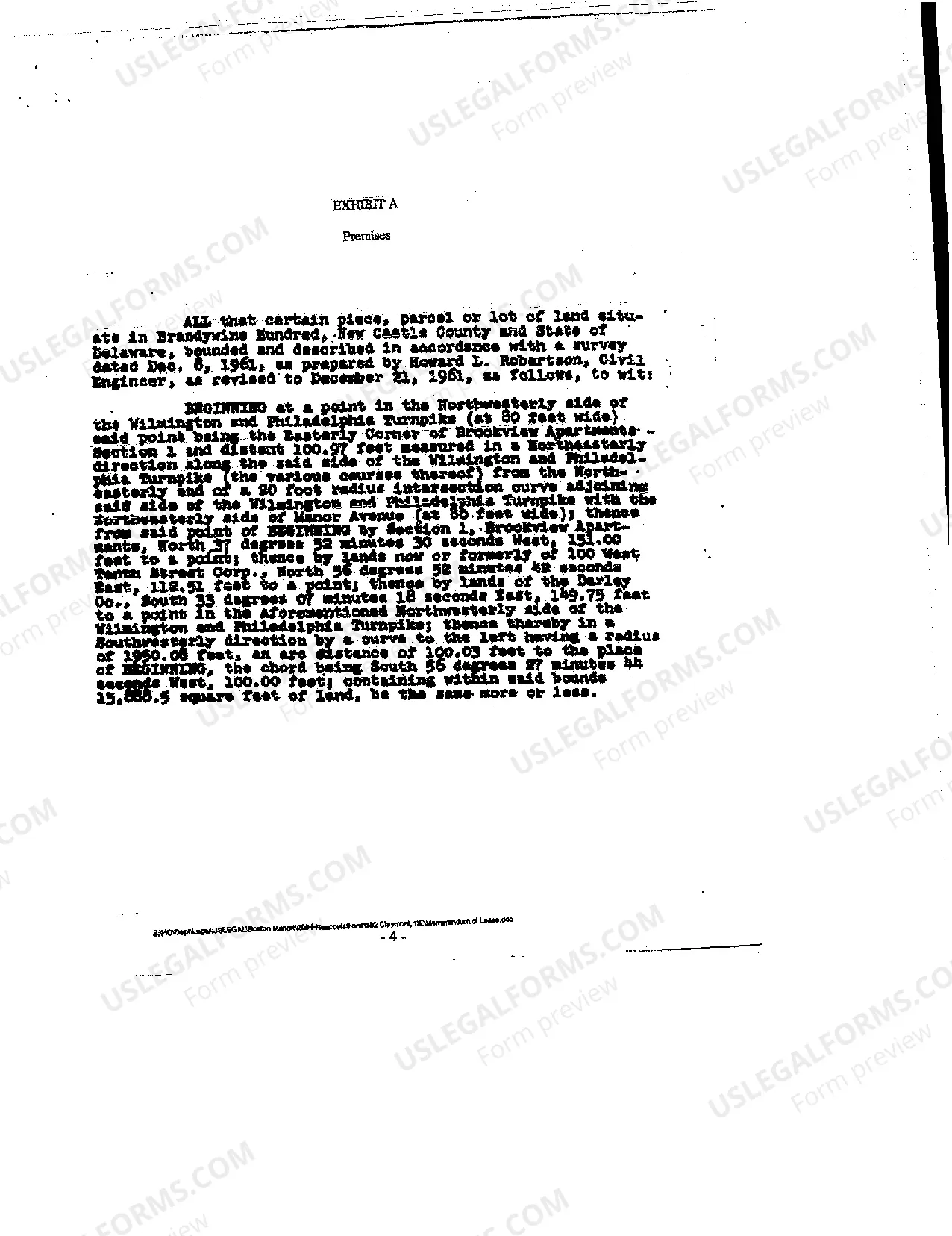 Preview Memorandum of Commercial Lease