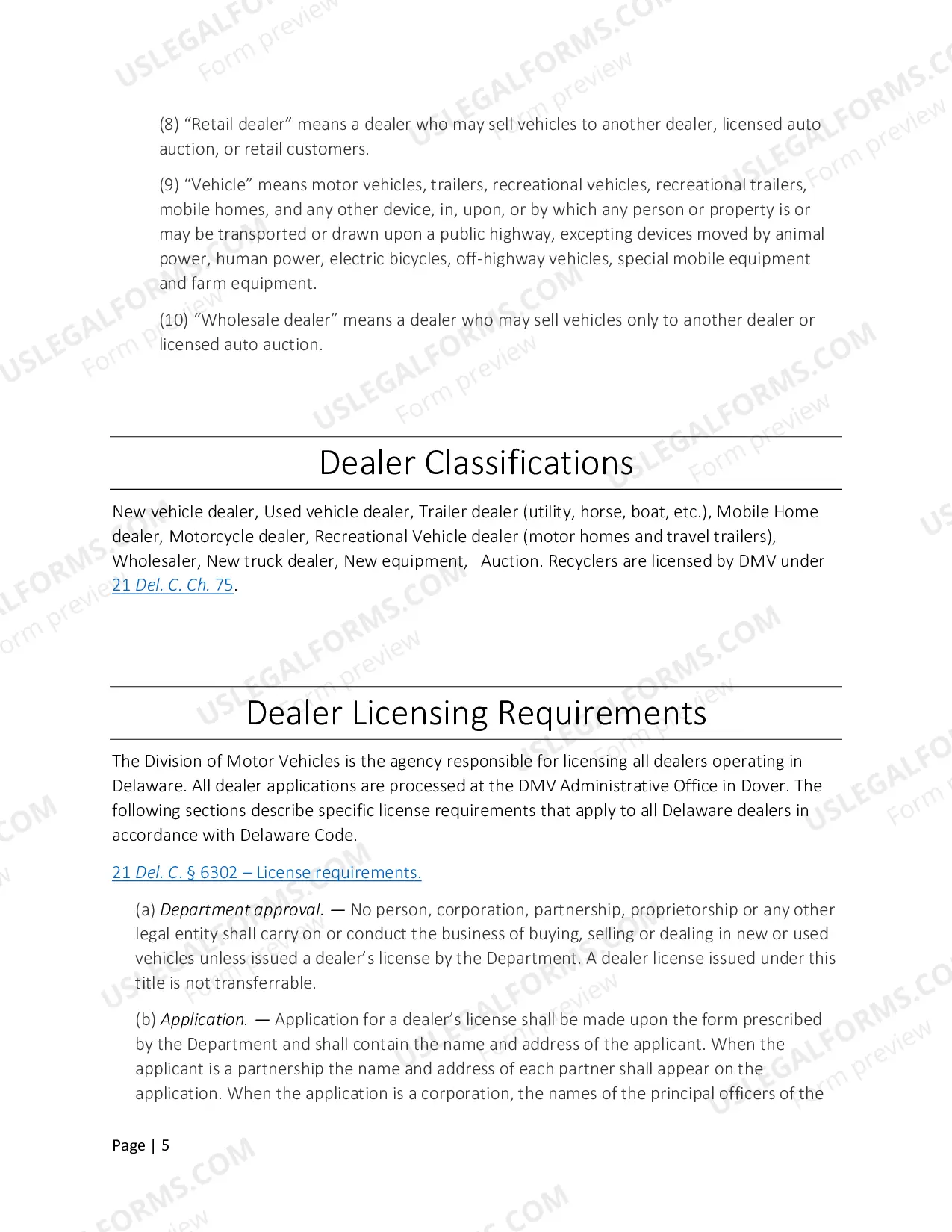 Preview Dealership Manual
