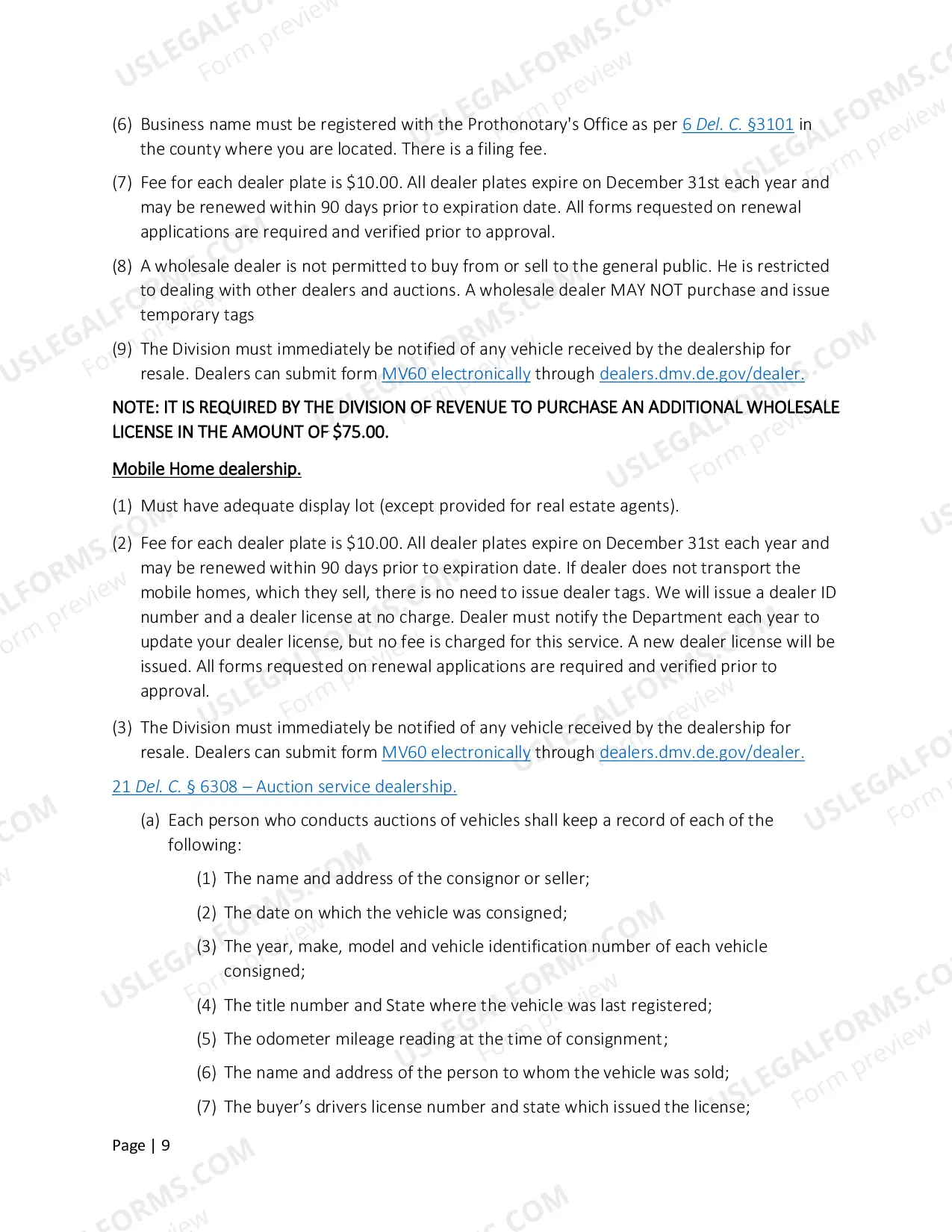 Preview Dealership Manual