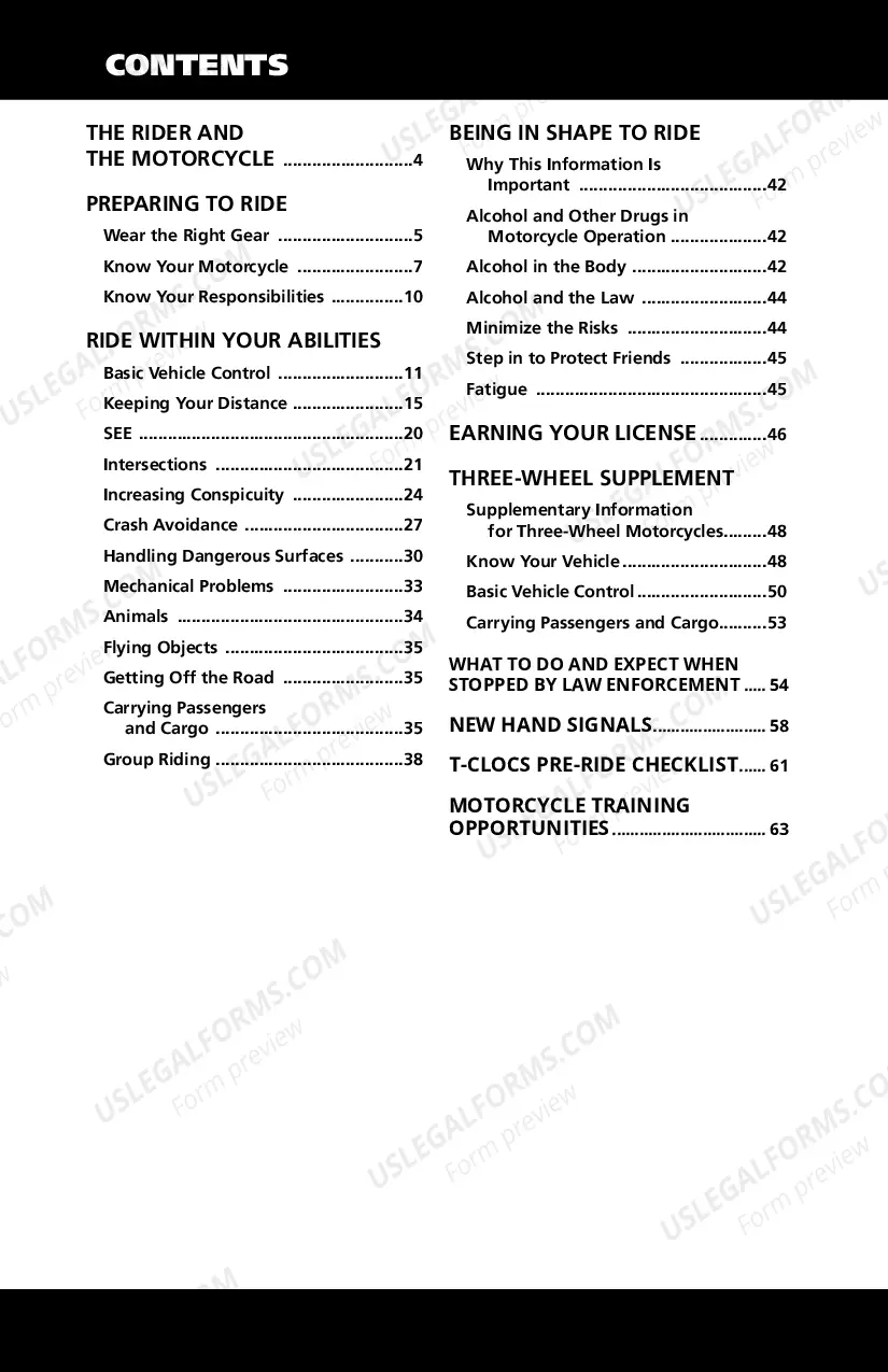 Preview Motorcycle Manual