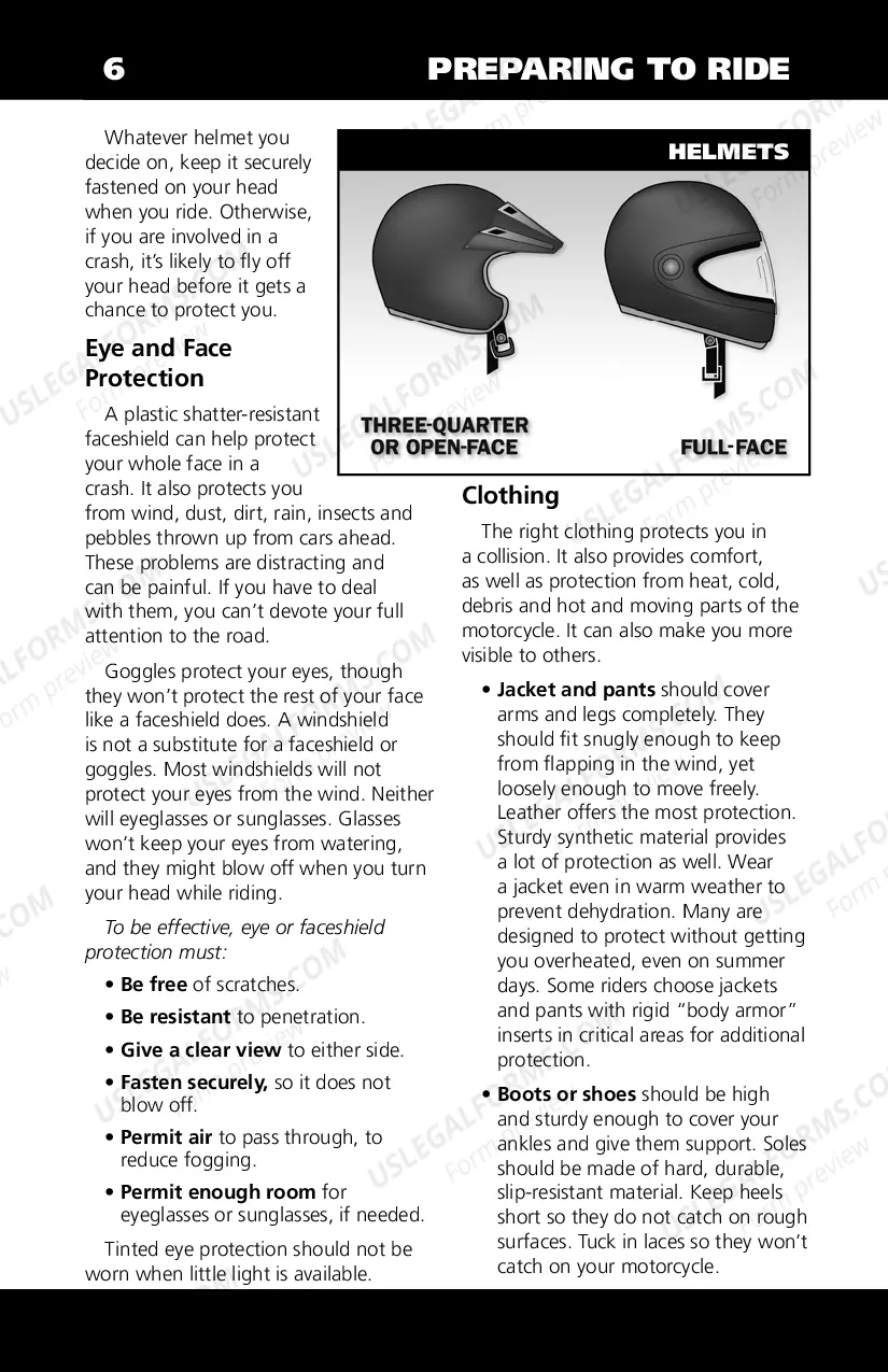 Preview Motorcycle Manual