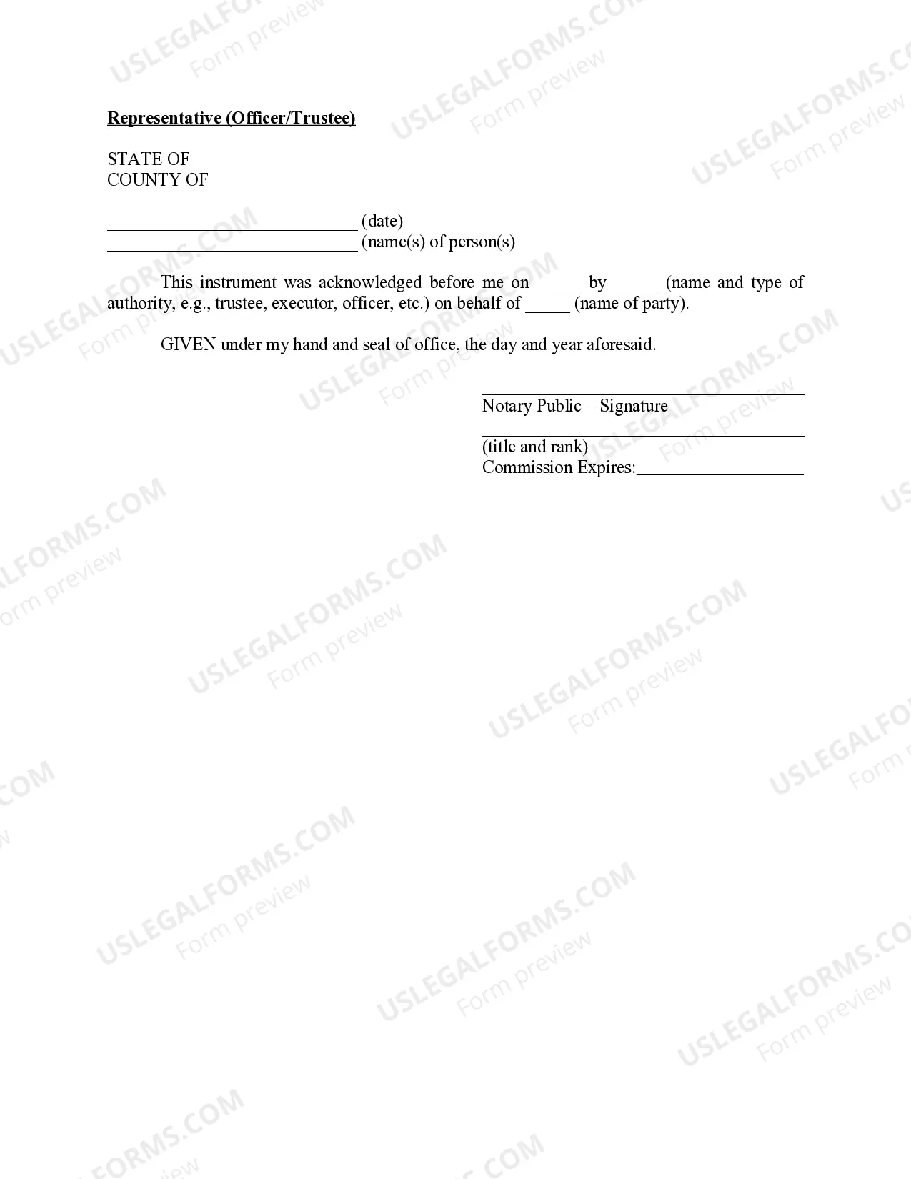 Preview Delaware Oil and Gas Acknowledgement