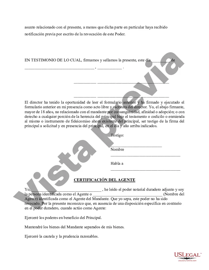 Preview Poder General para el Cuidado y Custodia del Hijo o Hijos