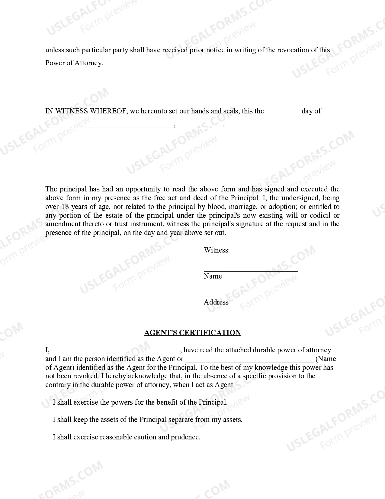 Preview General Power of Attorney for Care and Custody of Child or Children