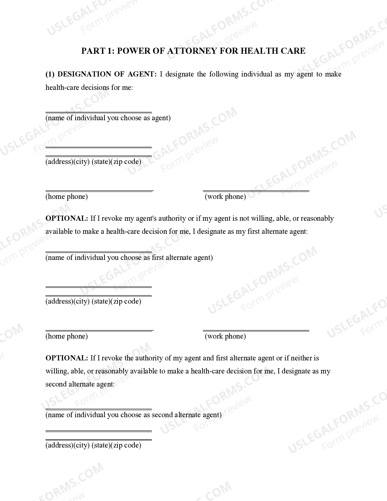 Preview Statutory Advance Health Care Directive - Health Care, Standby Guardian and Living Will Provisions