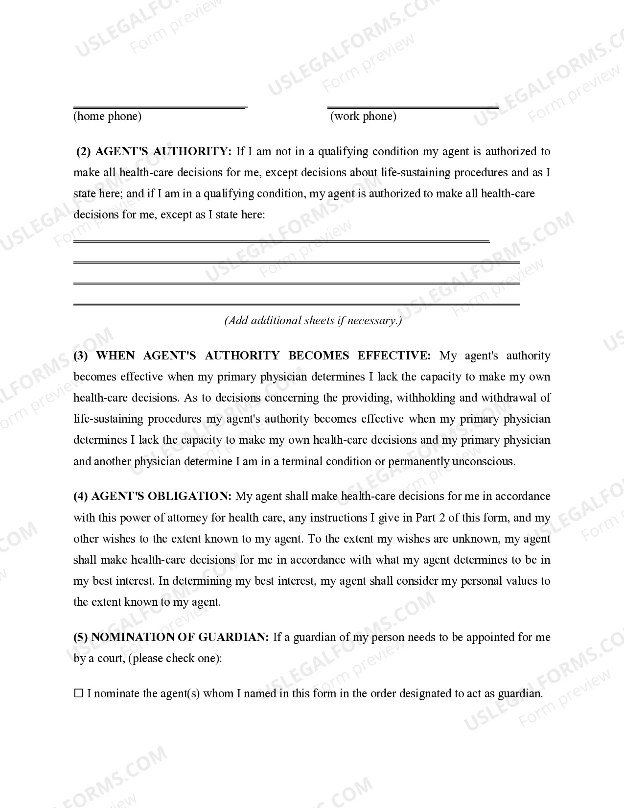 Preview Statutory Advance Health Care Directive - Health Care, Standby Guardian and Living Will Provisions