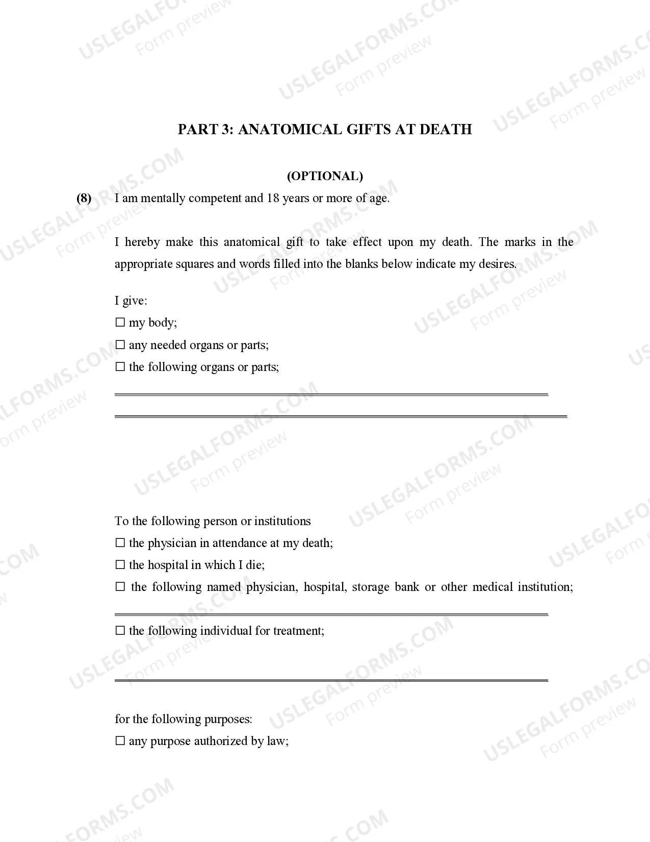 Preview Statutory Advance Health Care Directive - Health Care, Standby Guardian and Living Will Provisions