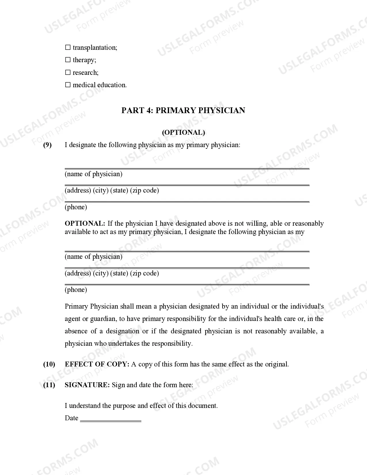 Preview Statutory Advance Health Care Directive - Health Care, Standby Guardian and Living Will Provisions