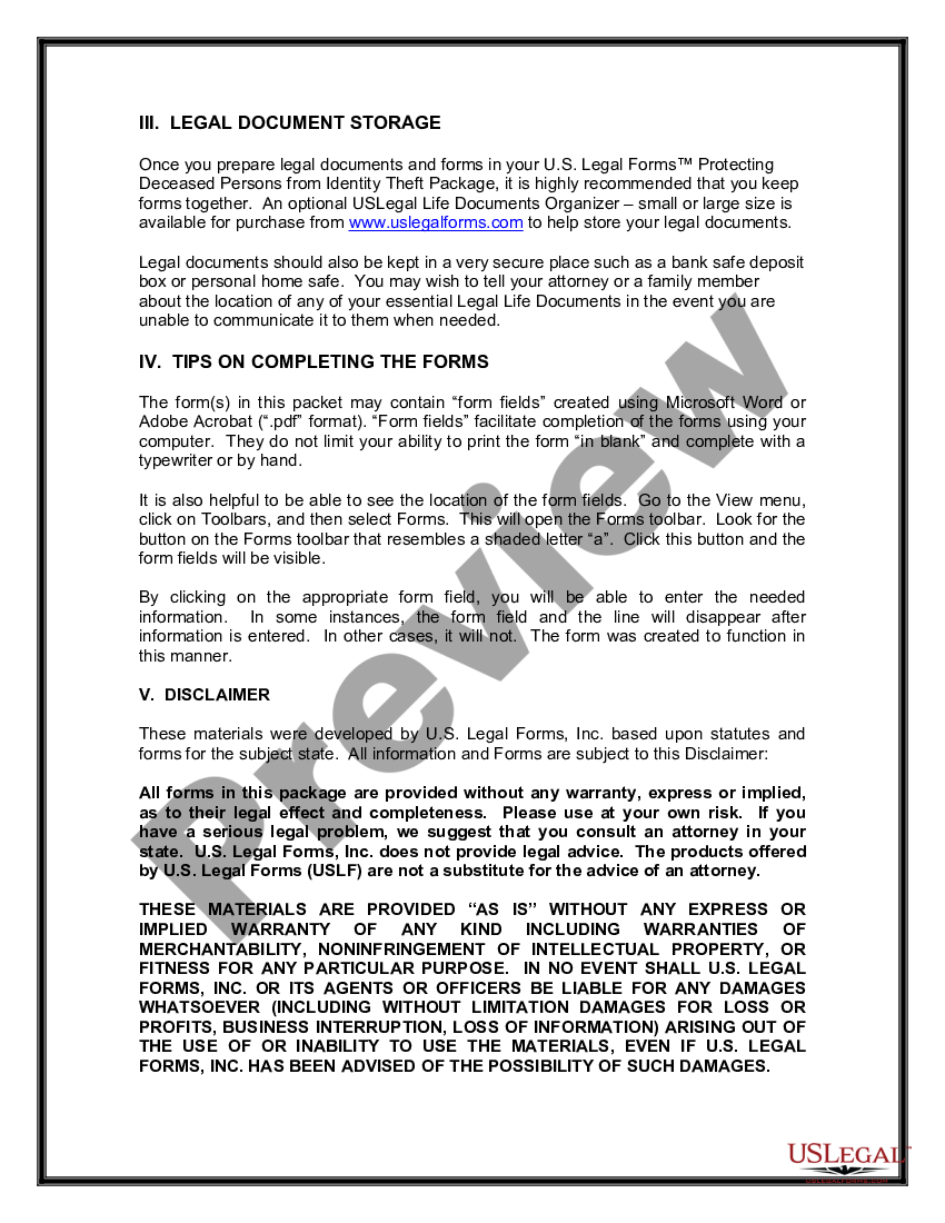 page 4 Protecting Deceased Persons from Identity Theft preview