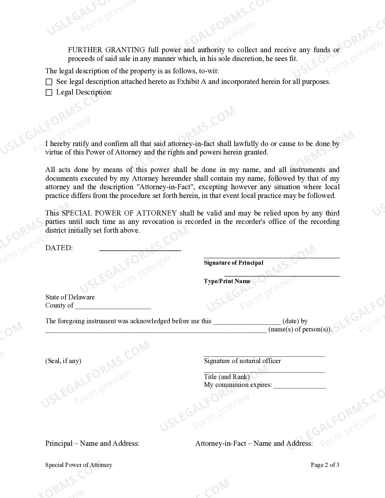 Preview Special or Limited Power of Attorney for Real Estate Sales Transaction By Seller