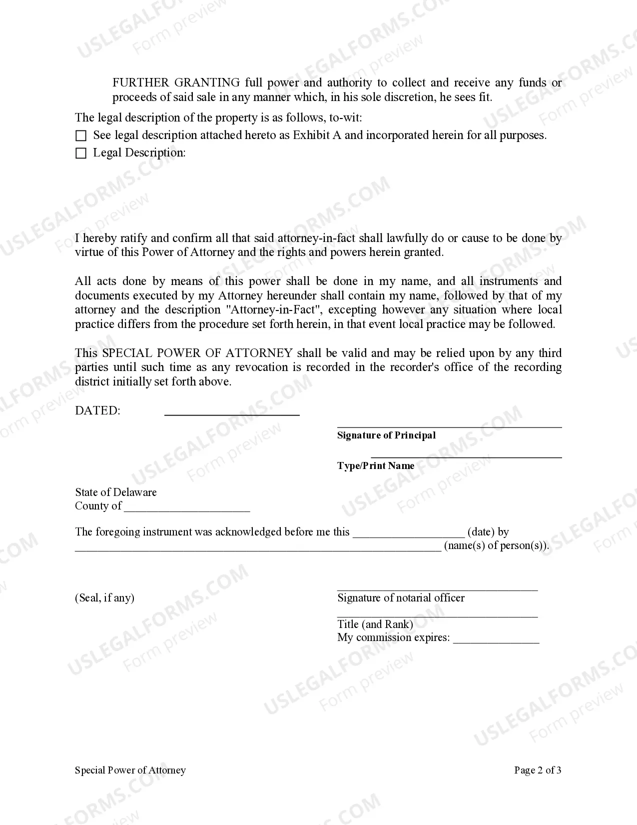 Preview Special or Limited Power of Attorney for Real Estate Purchase Transaction by Purchaser