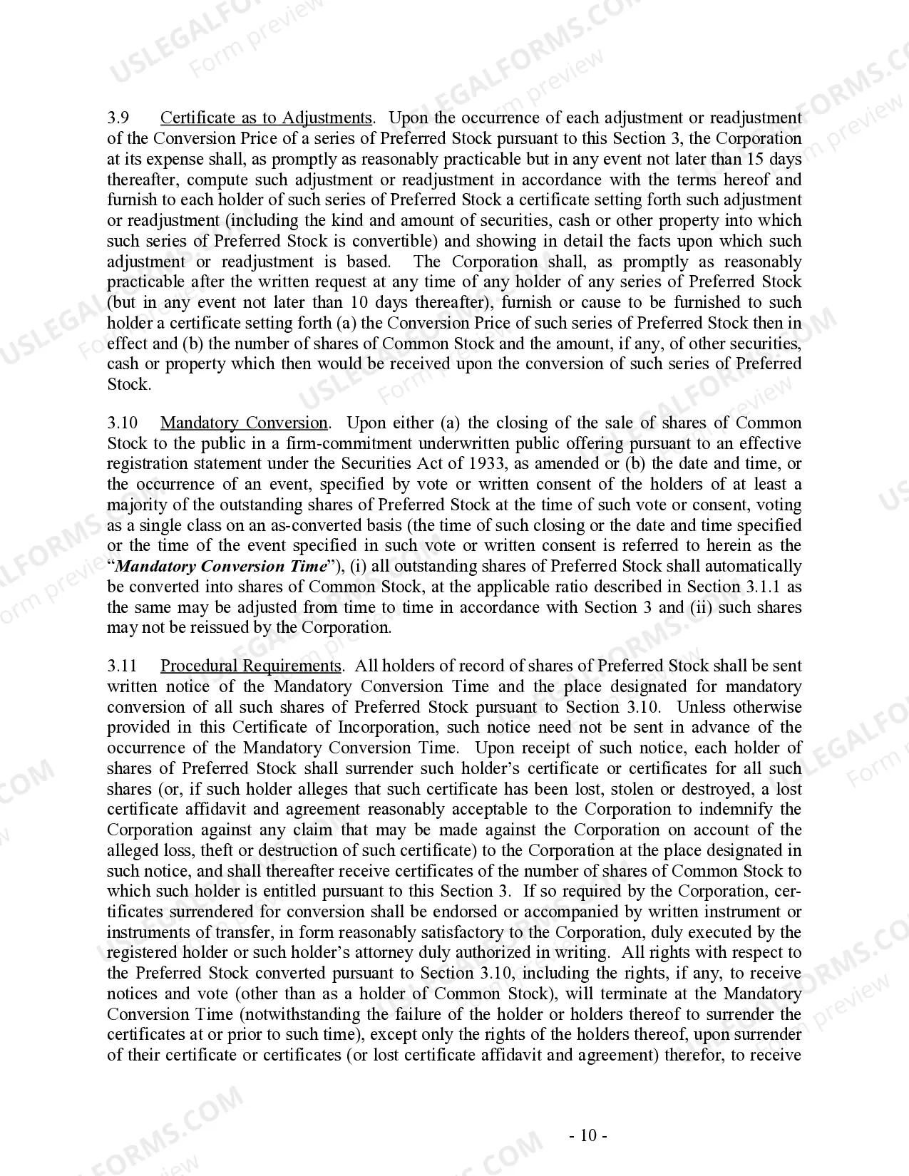 Preview Restated Certificate of Incorporation