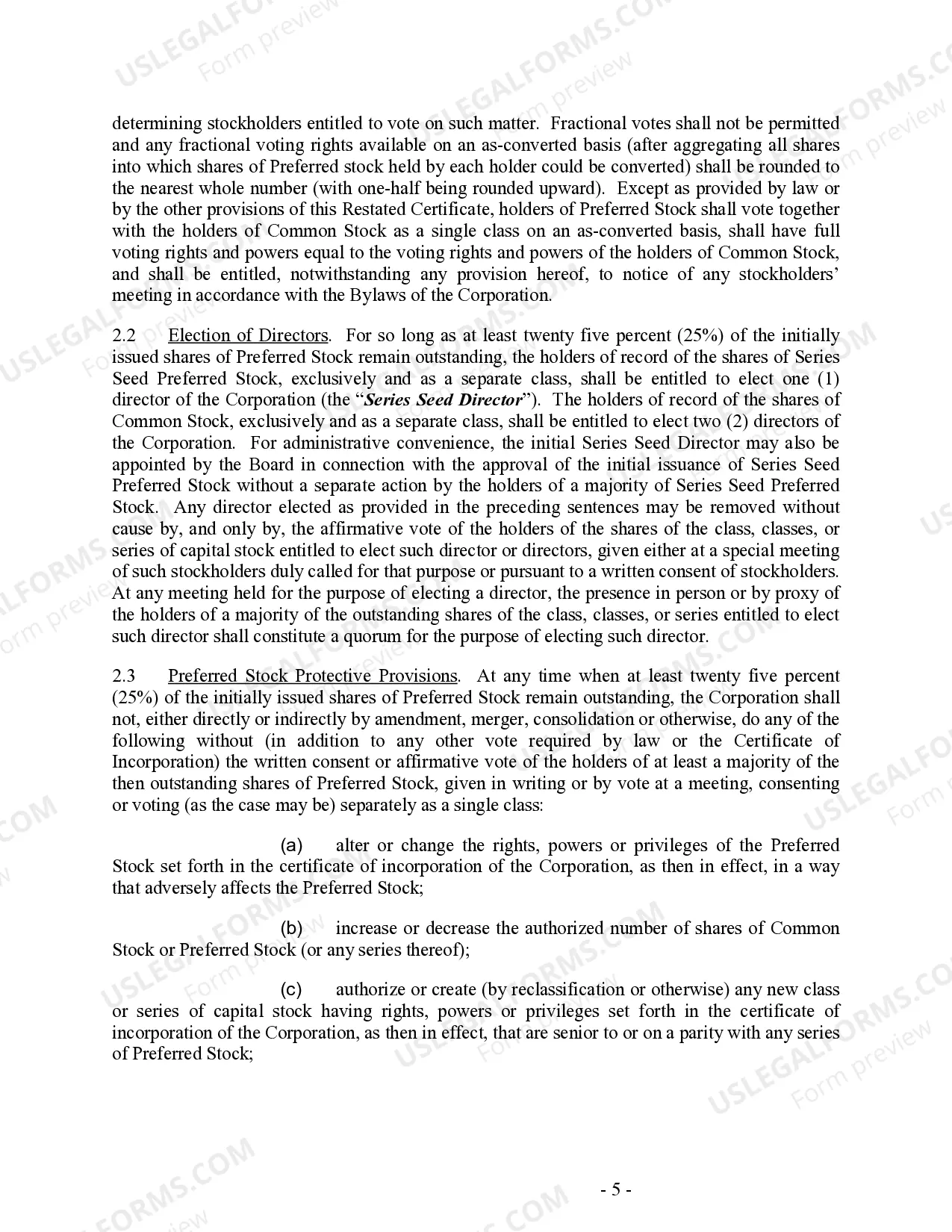 Preview Restated Certificate of Incorporation