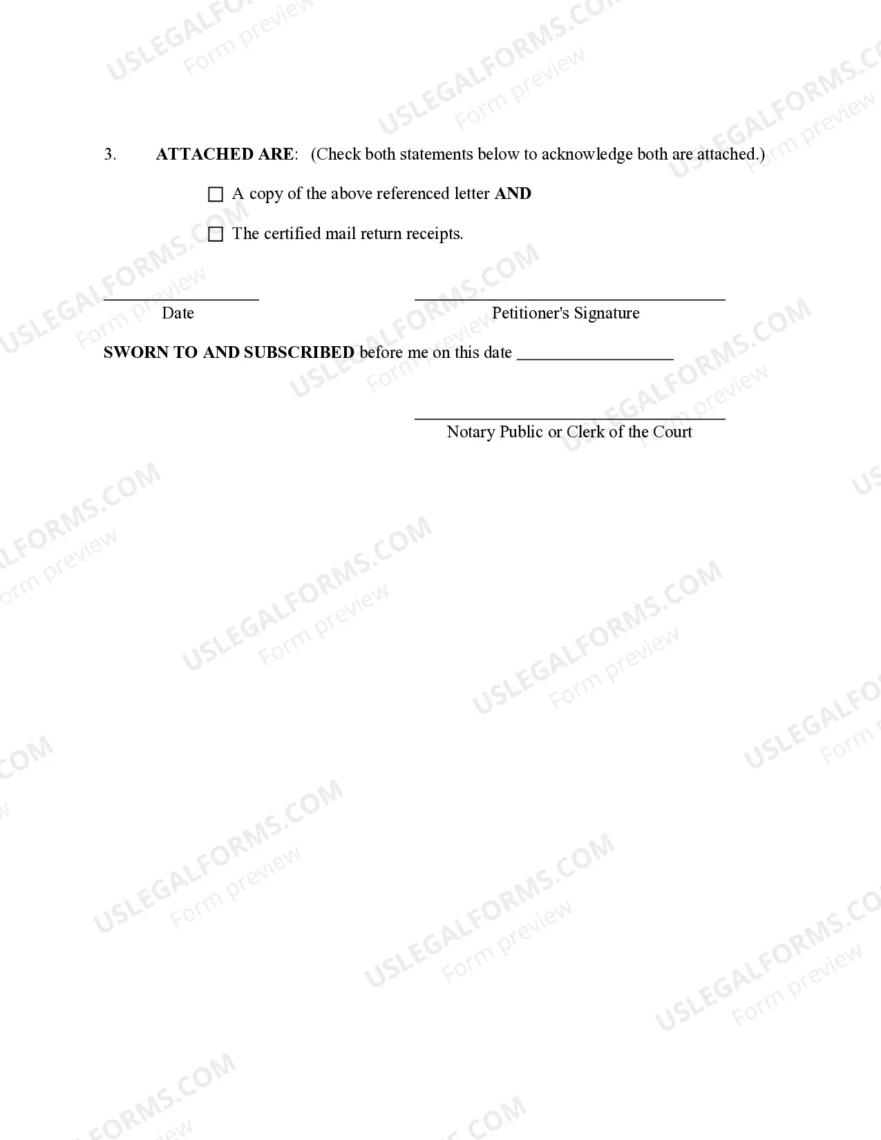 Preview Affidavit of Mailing Guardianship