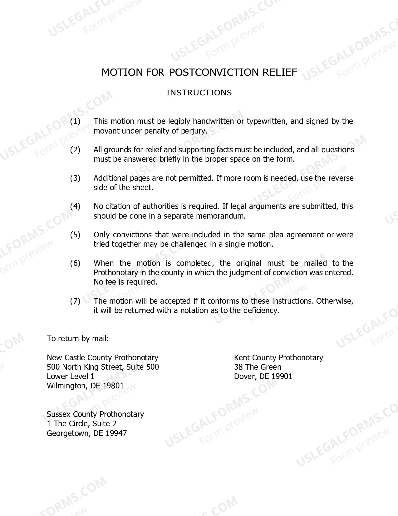 Preview Motion For Postconviction Relief