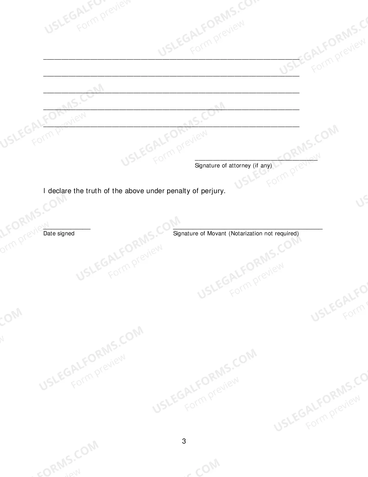 Preview Motion For Reduction Or Modification of Sentence With Instructions