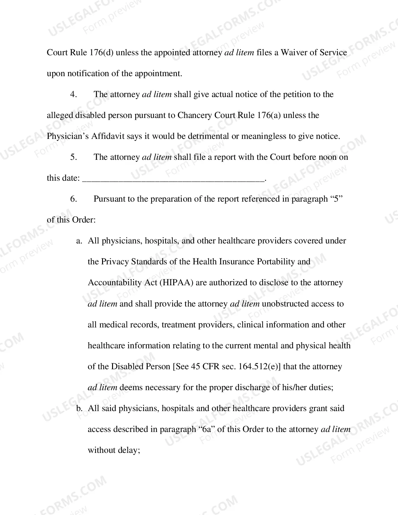 Preview Preliminary Order - Guardianship
