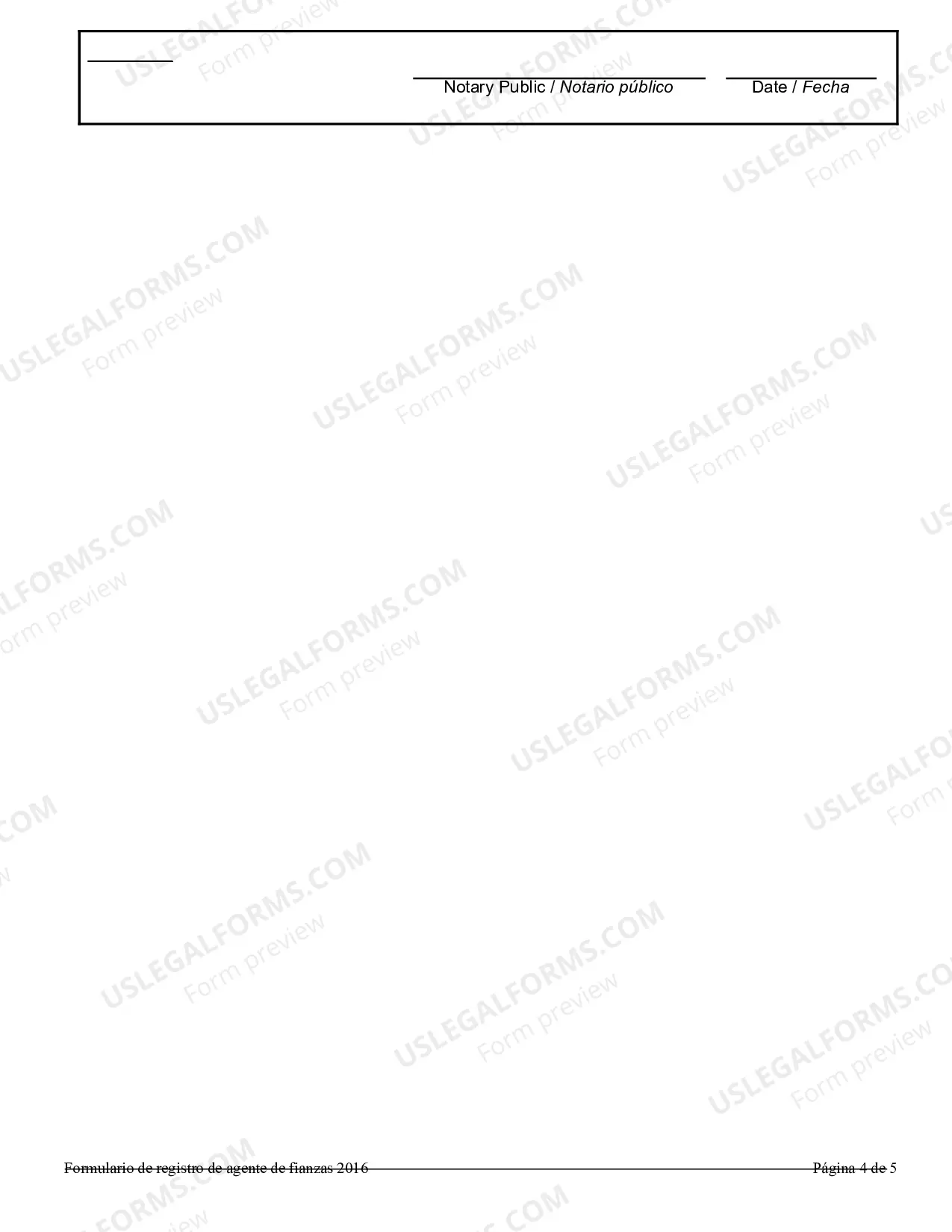 Preview Bail Agent Registration Form 2016