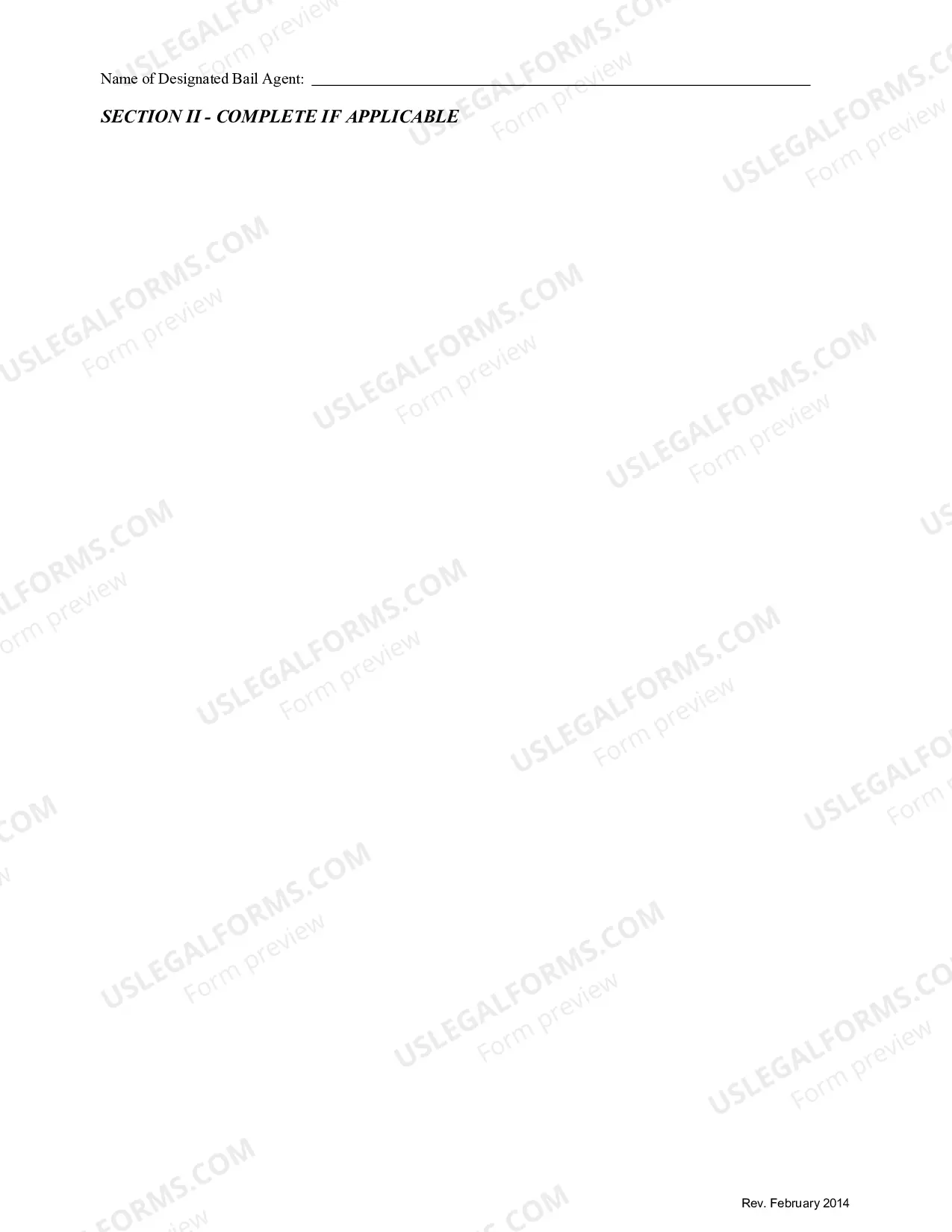 Preview Bail Registration Form (For Bail Agent Or Business Entity)