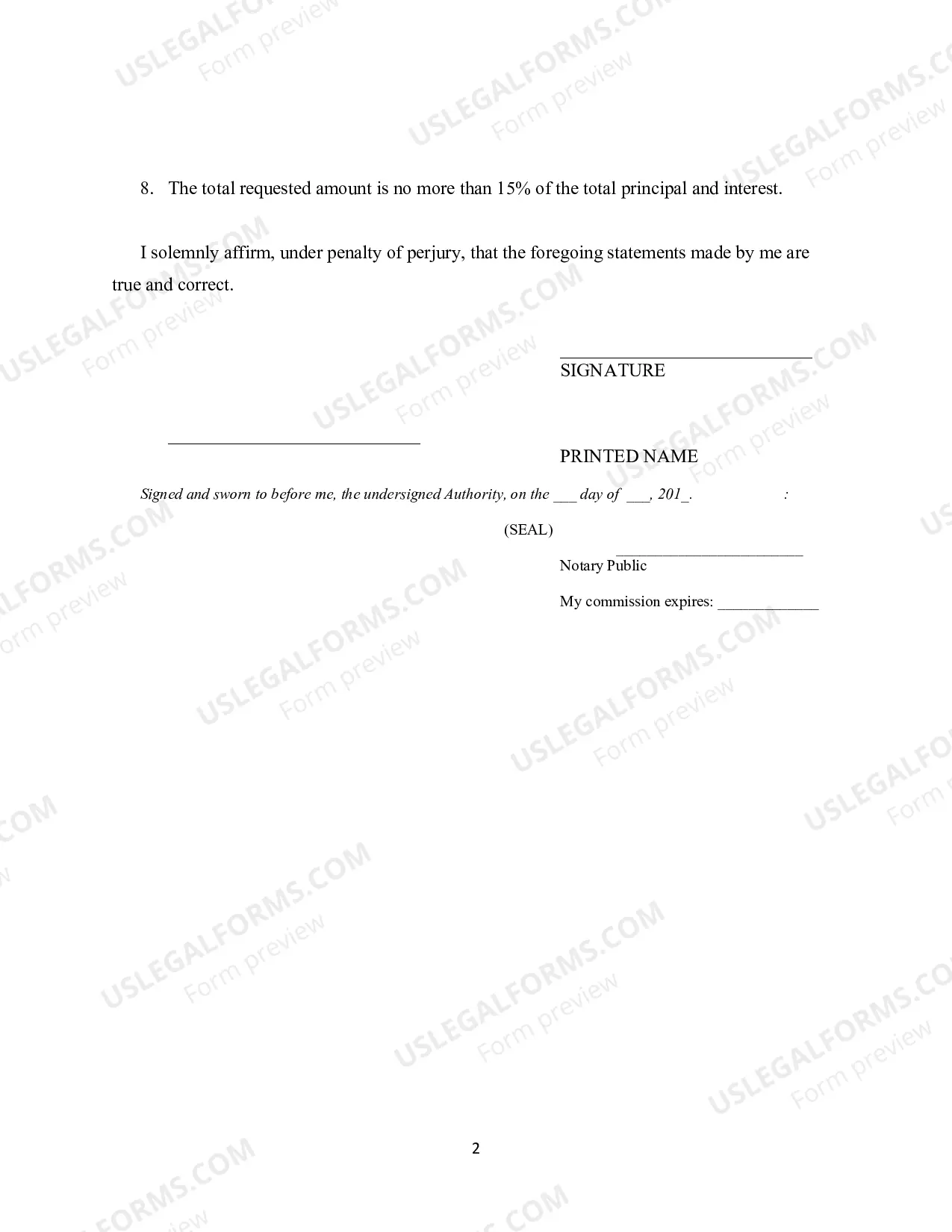 Preview Attorney's Affidavit in Support of Default Judgment (Form 2B)