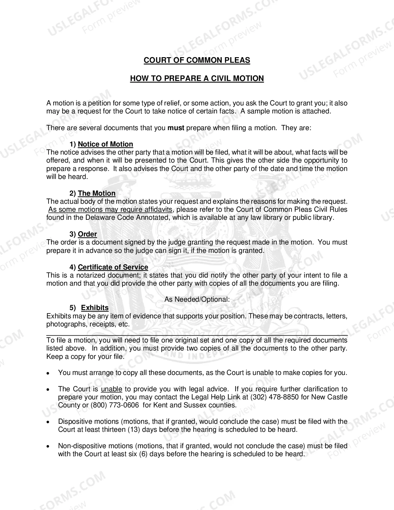 Preview How to Prepare a Civil Motion