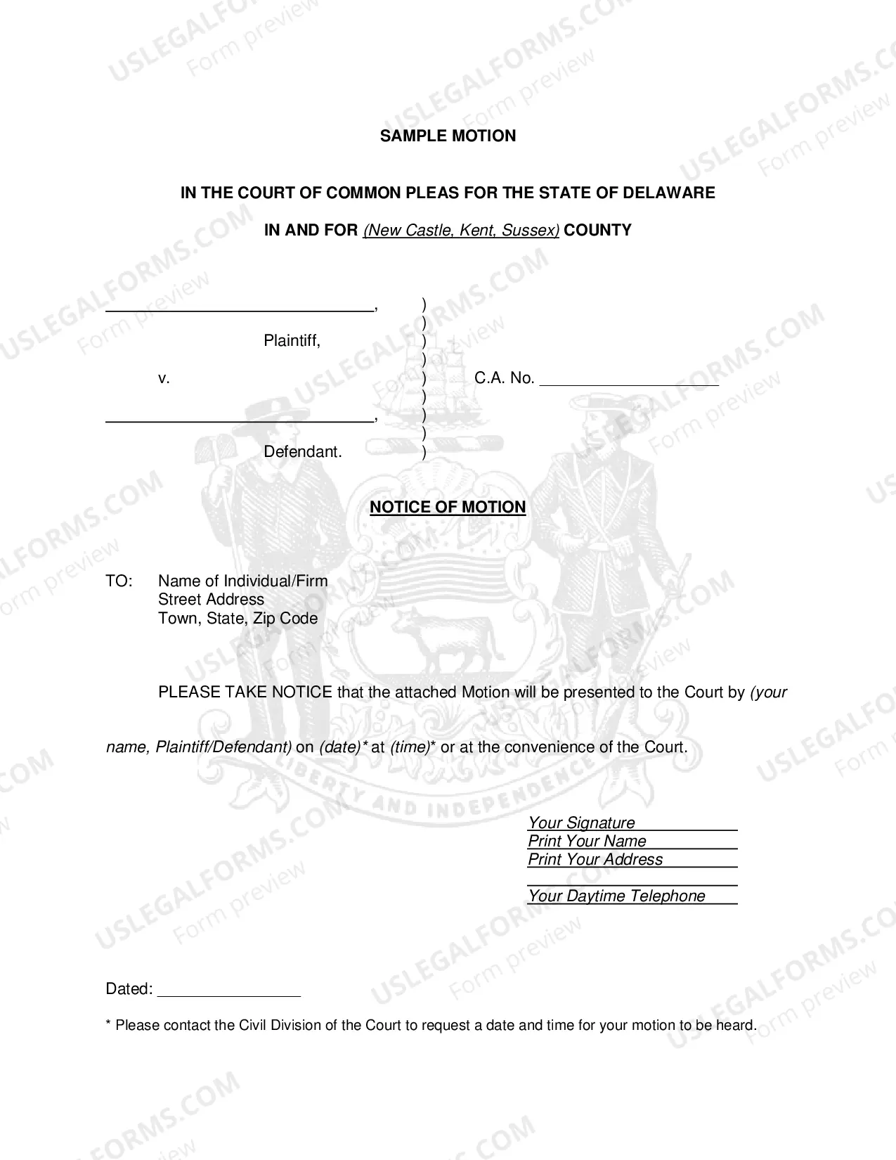 Preview How to Prepare a Civil Motion