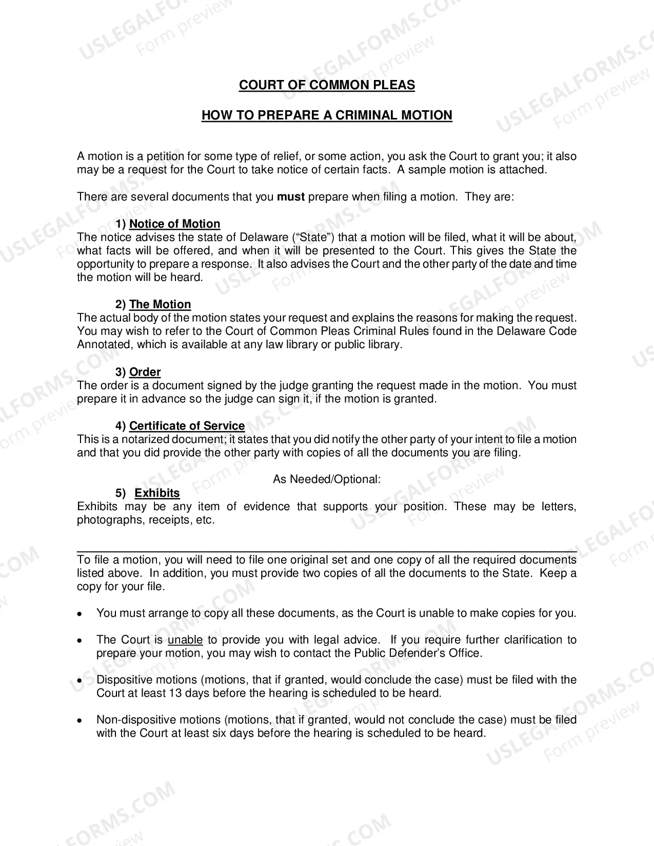 Preview How to Prepare a Criminal Motion