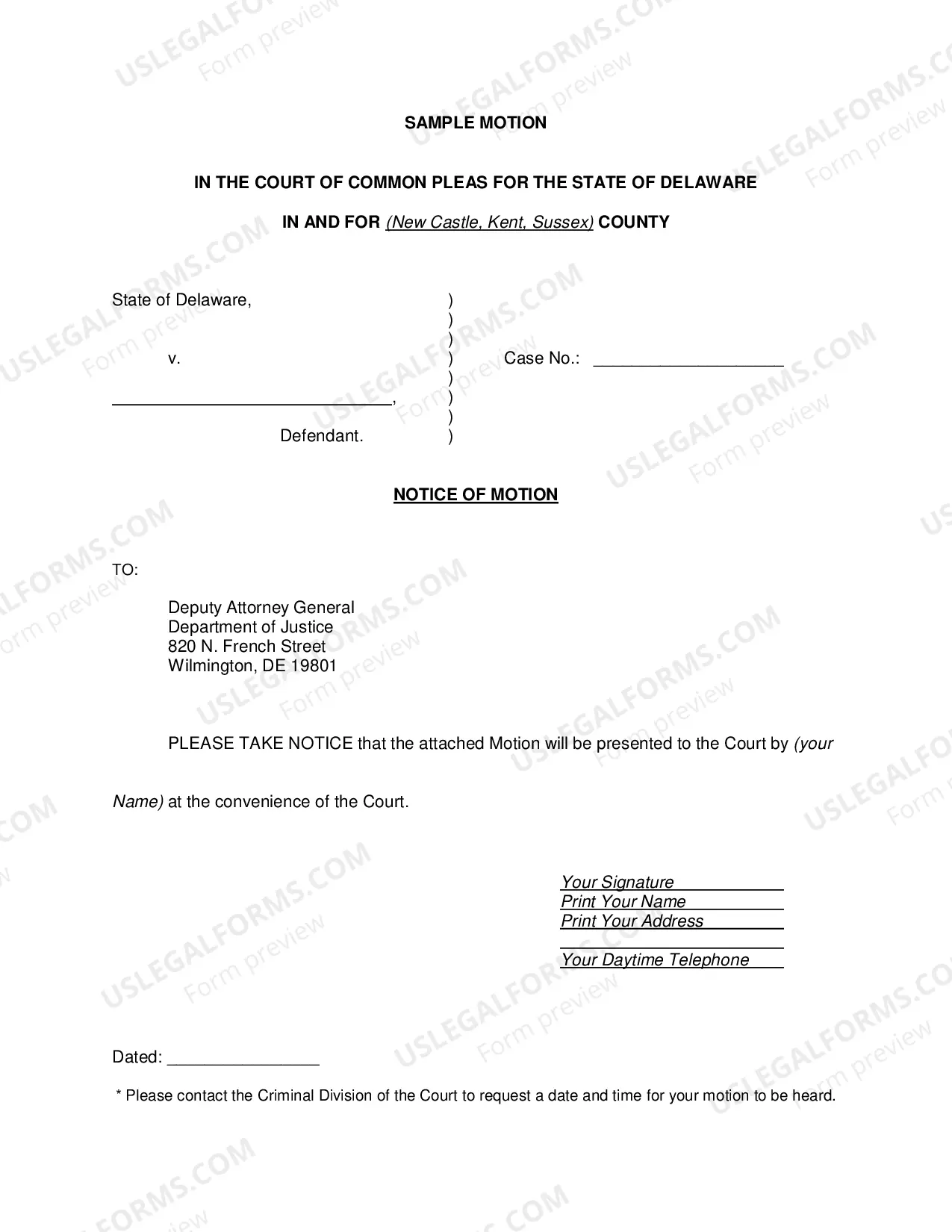 Preview How to Prepare a Criminal Motion