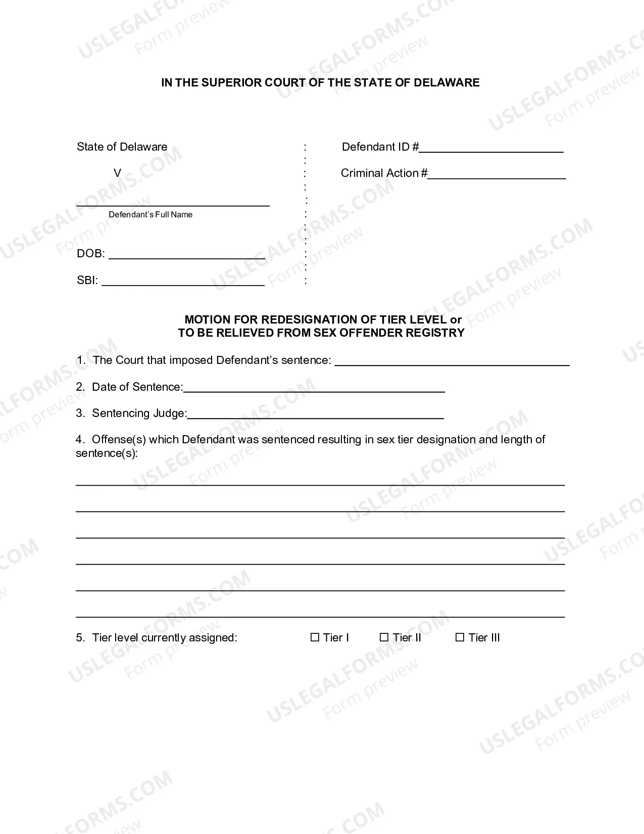 Preview Sex Offender Tier Redesignation or Relief