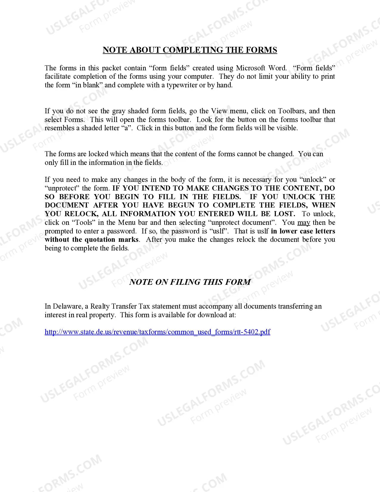 Preview Warranty Deed for Parents to Child with Reservation of Life Estate