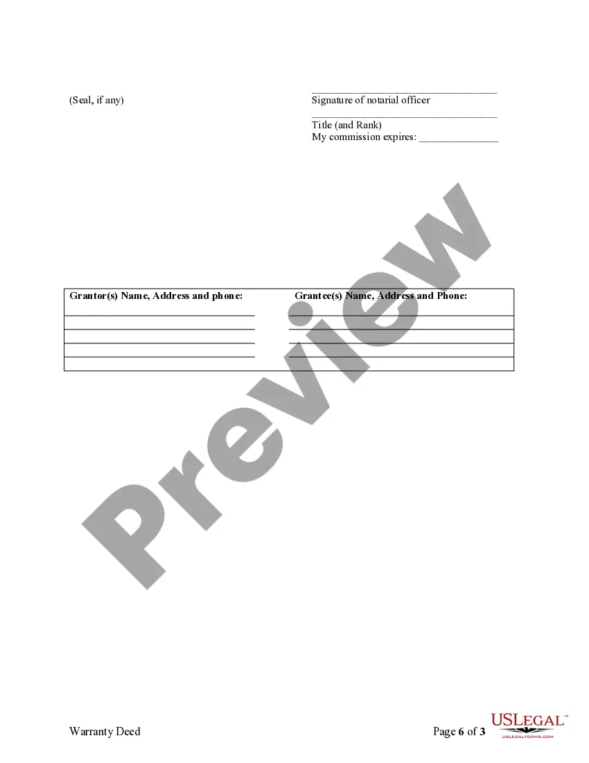 Preview Warranty Deed for Separate or Joint Property to Joint Tenancy