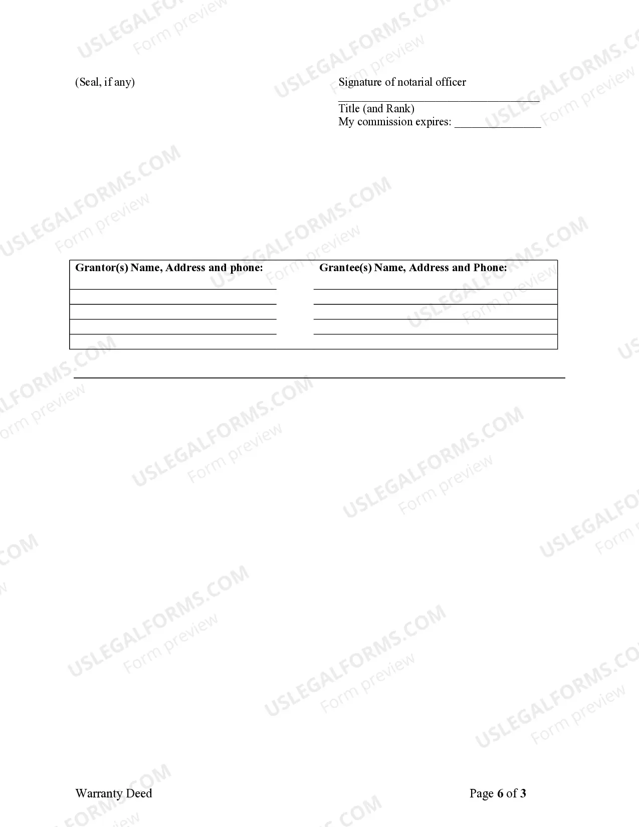 Preview Warranty Deed to Separate Property of one Spouse to both as Joint Tenants with Right of Survivorship
