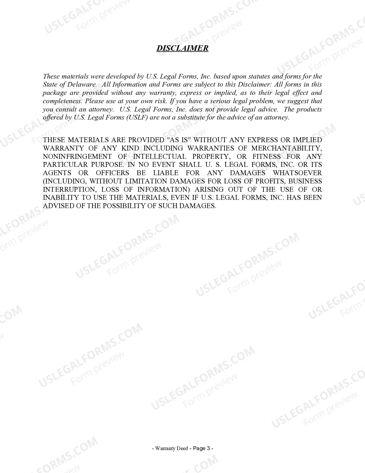 Preview Warranty Deed from Individual to Three Individuals as Joint Tenants