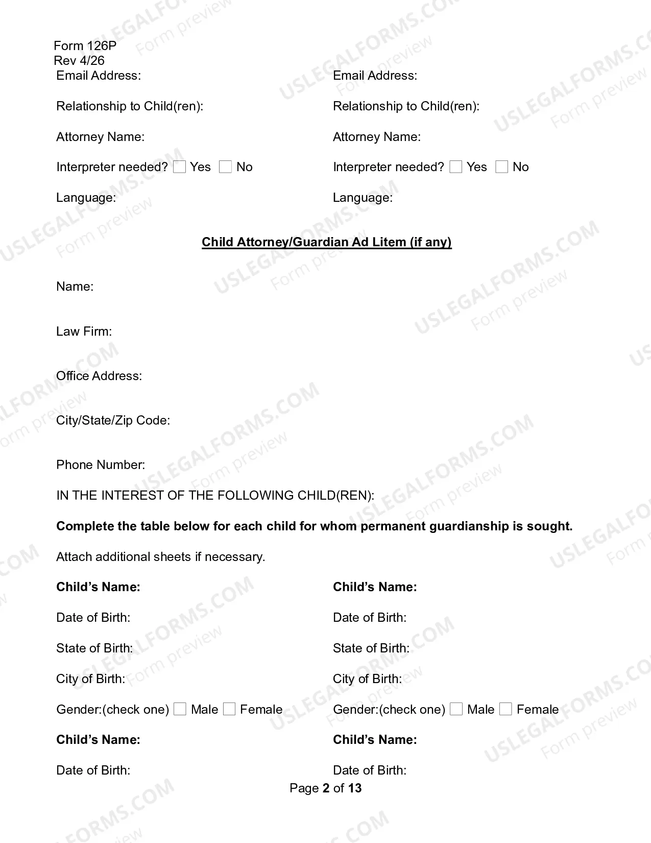 Preview Petition For Guardianship Or Permanent Guardianship of A Minor Order of Reference