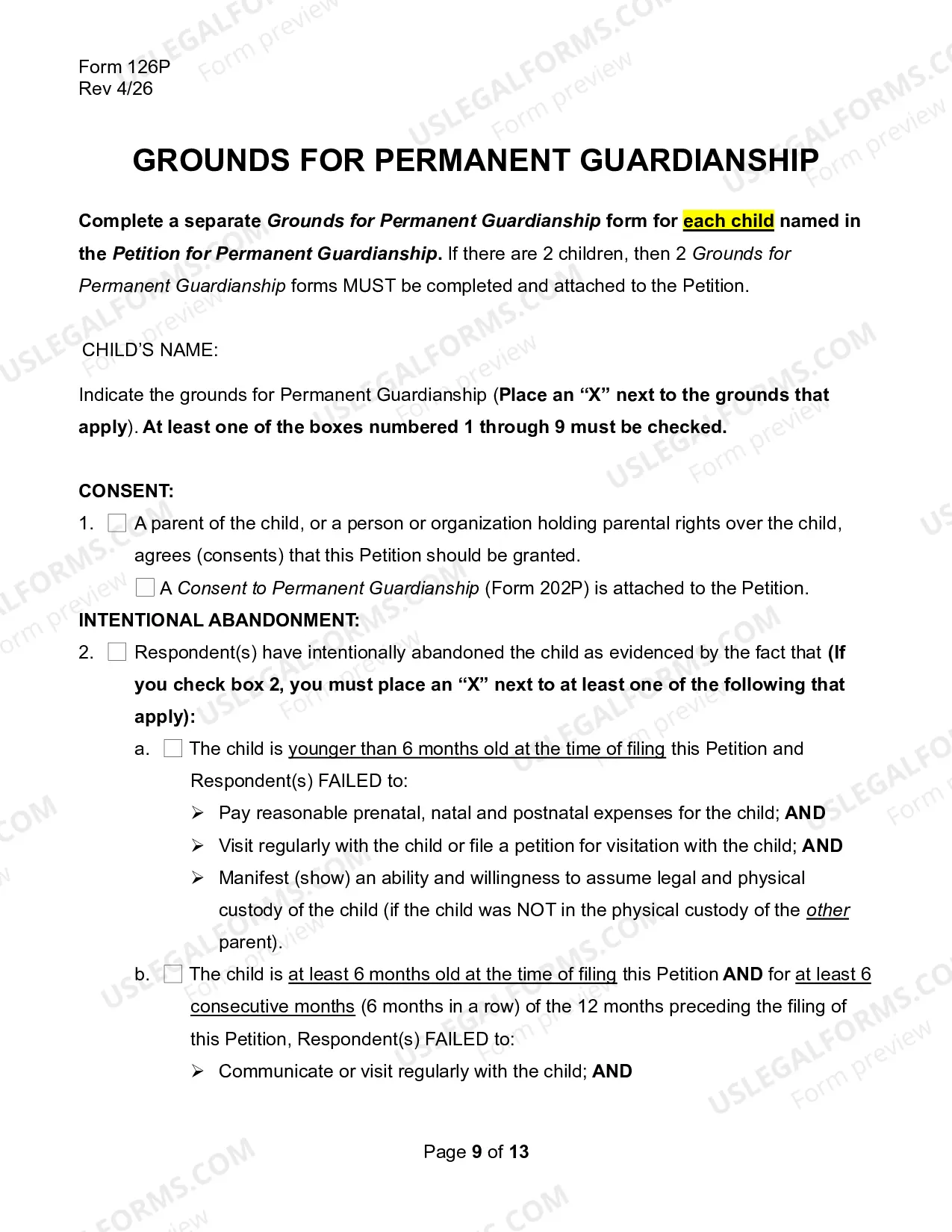 Preview Petition For Guardianship Or Permanent Guardianship of A Minor Order of Reference