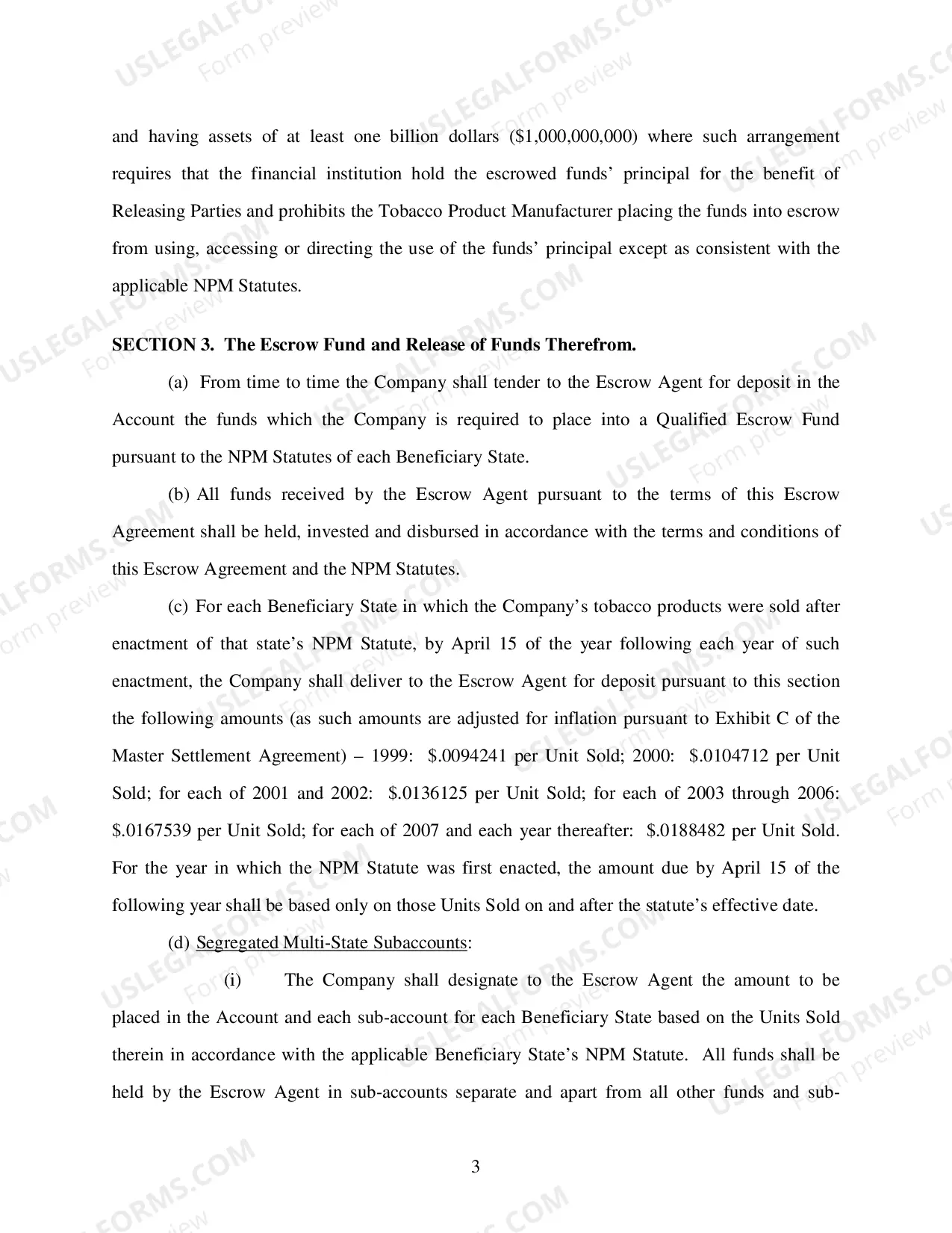 Preview Model Escrow Agreement revised 6/23/06