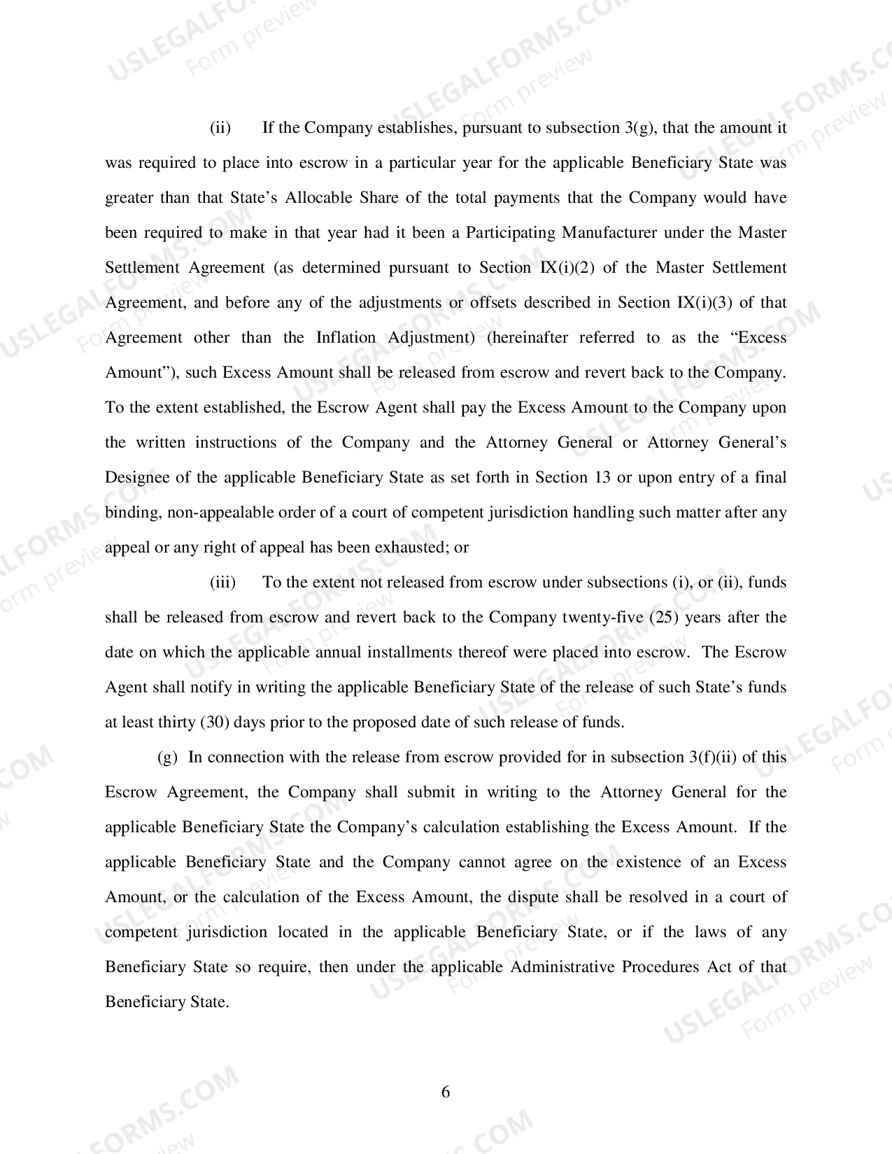 Preview Model Escrow Agreement revised 6/23/06