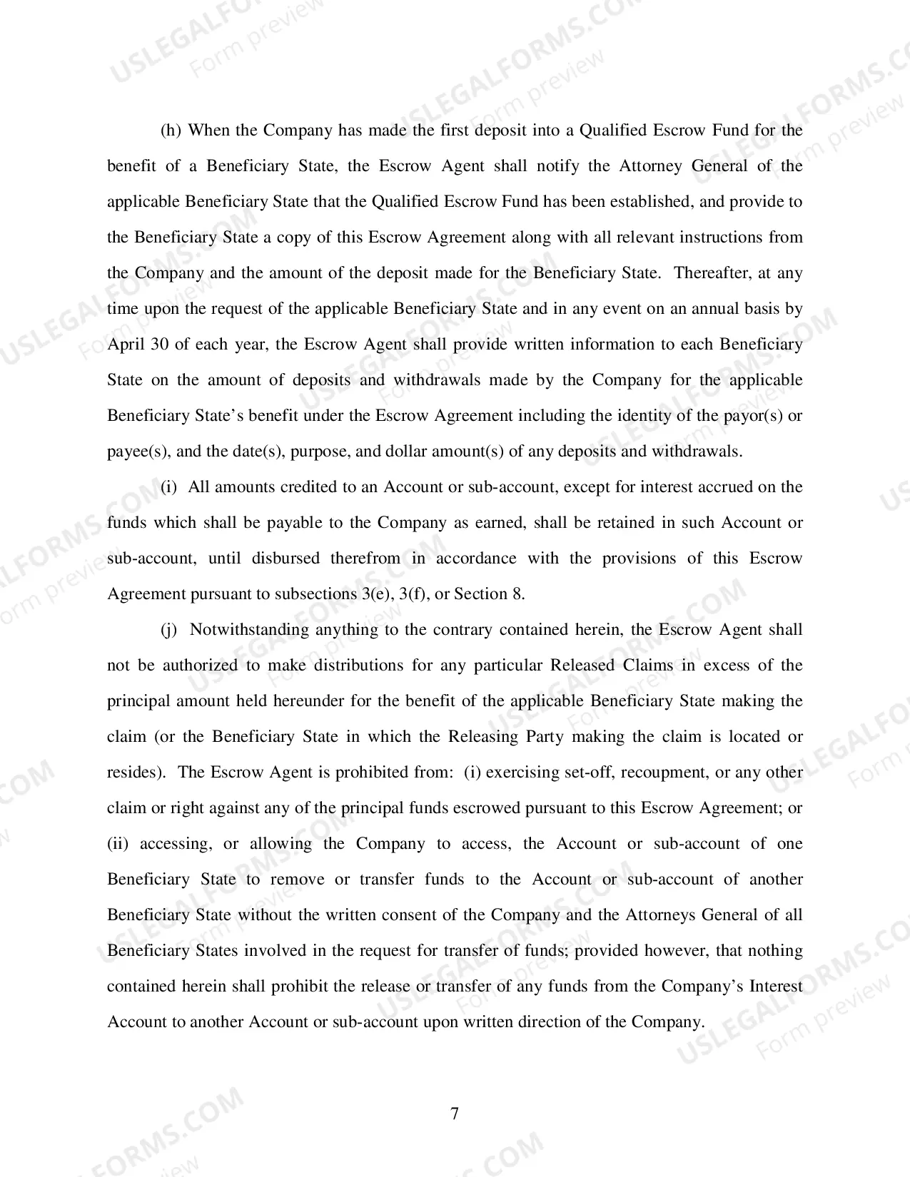 Preview Model Escrow Agreement revised 6/23/06