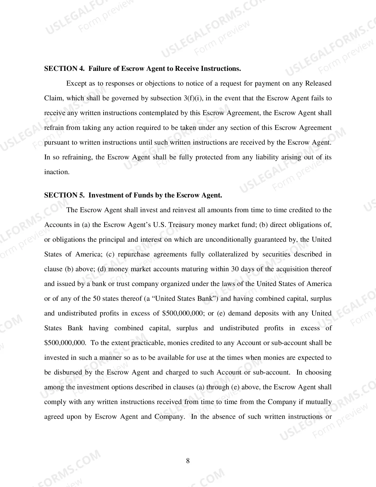 Preview Model Escrow Agreement revised 6/23/06