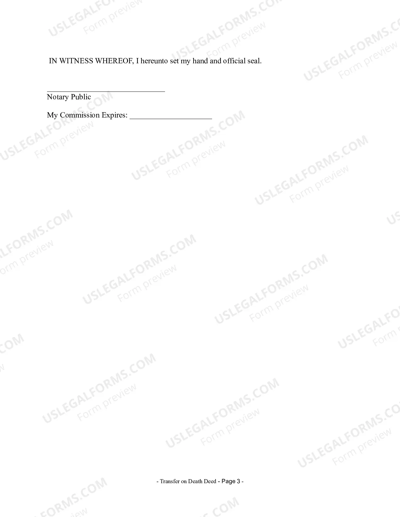 Preview Delaware Transfer on Death Deed (Revocable)
