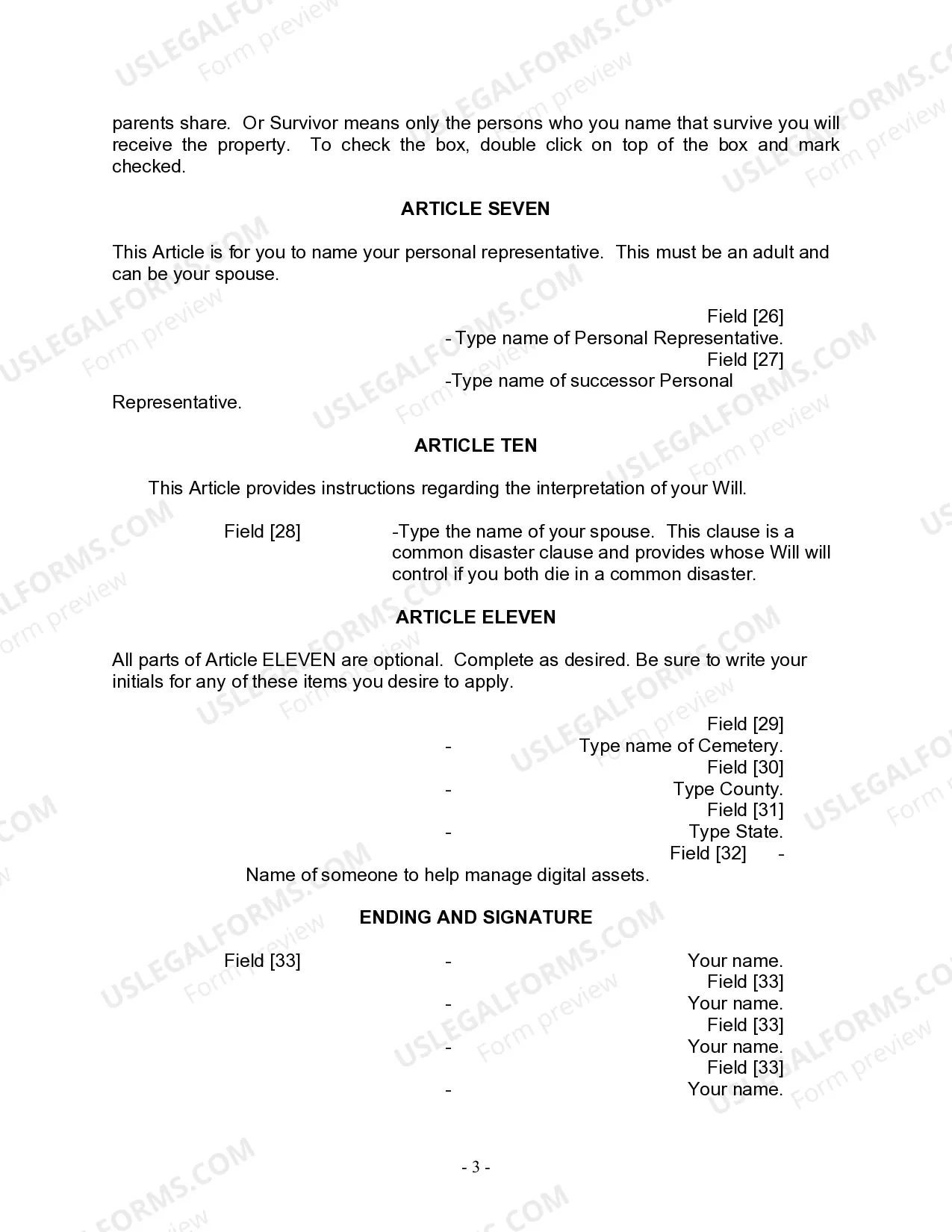 Preview Mutual Wills package with Last Wills and Testaments for Married Couple with No Children