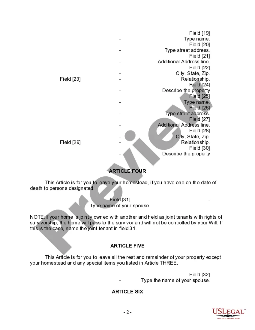 Preview Mutual Wills Package with Last Wills and Testaments for Married Couple with Adult and Minor Children