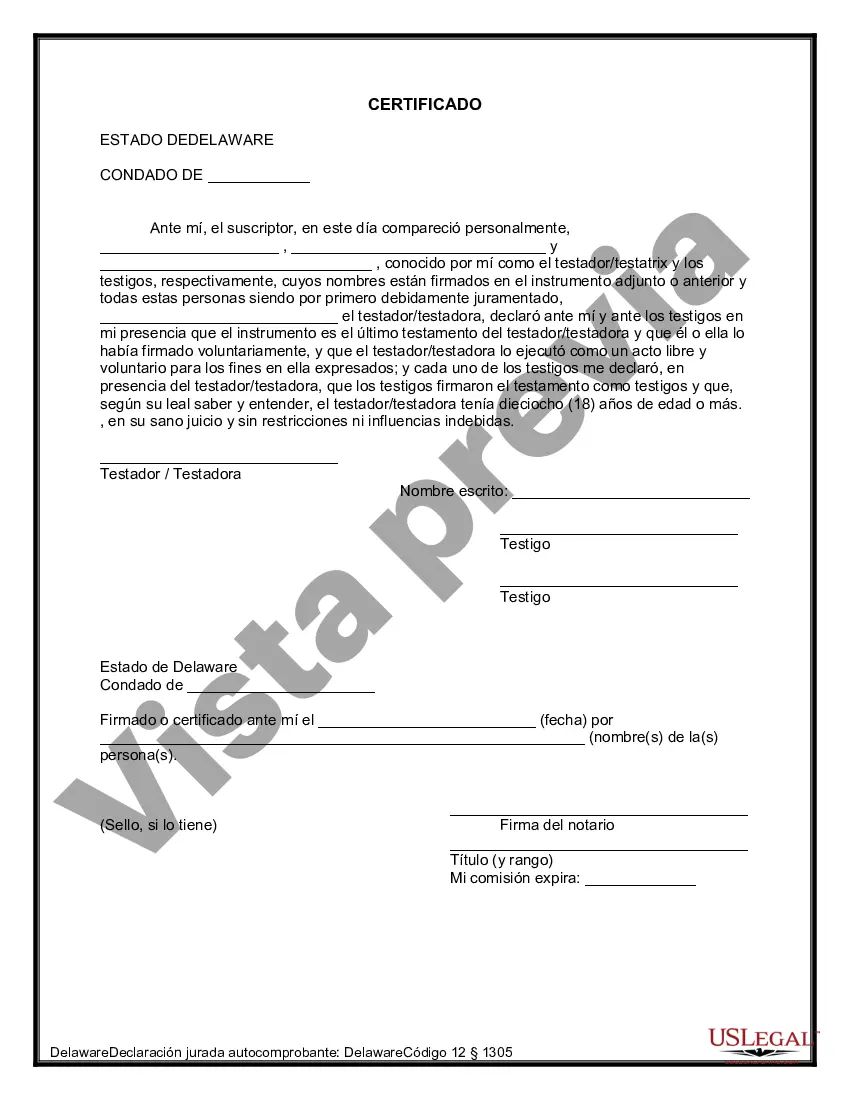 Preview Último testamento legal y formulario de testamento con todos los bienes en fideicomiso llamado testamento invertido