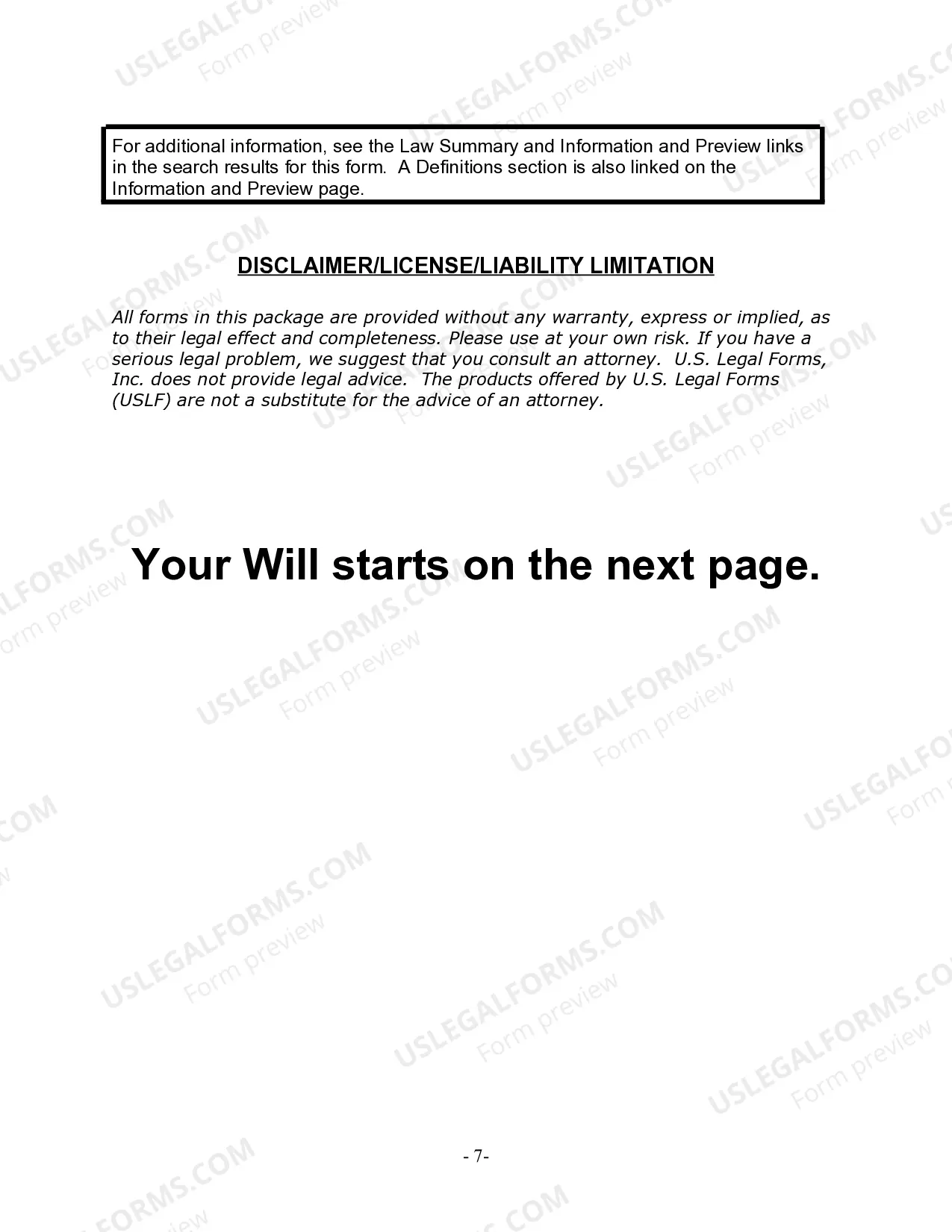 Preview Last Will and Testament for other Persons