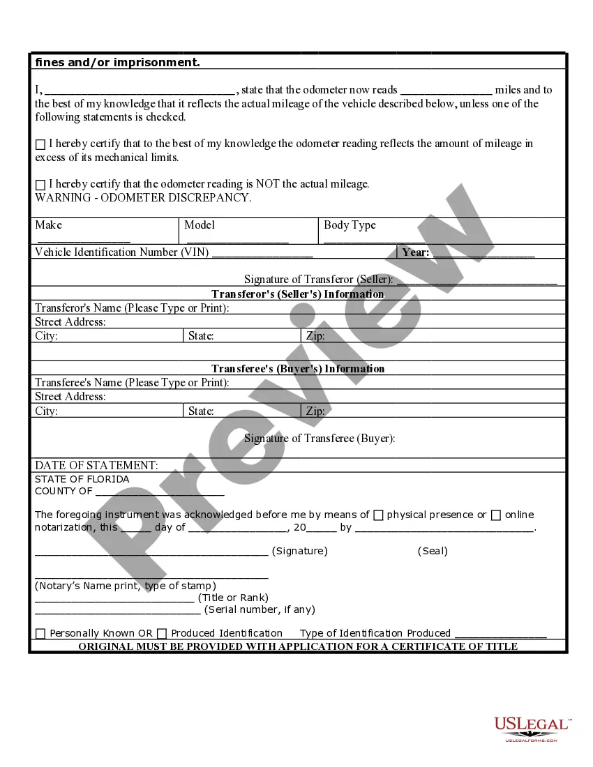 Get Bill of Sale of Automobile and Odometer Statement for As-Is Sale Preview Bill of Sale of Automobile and Odometer Statement for As-Is Sale