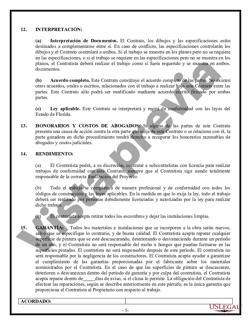 Preview Contrato de pintura para contratista