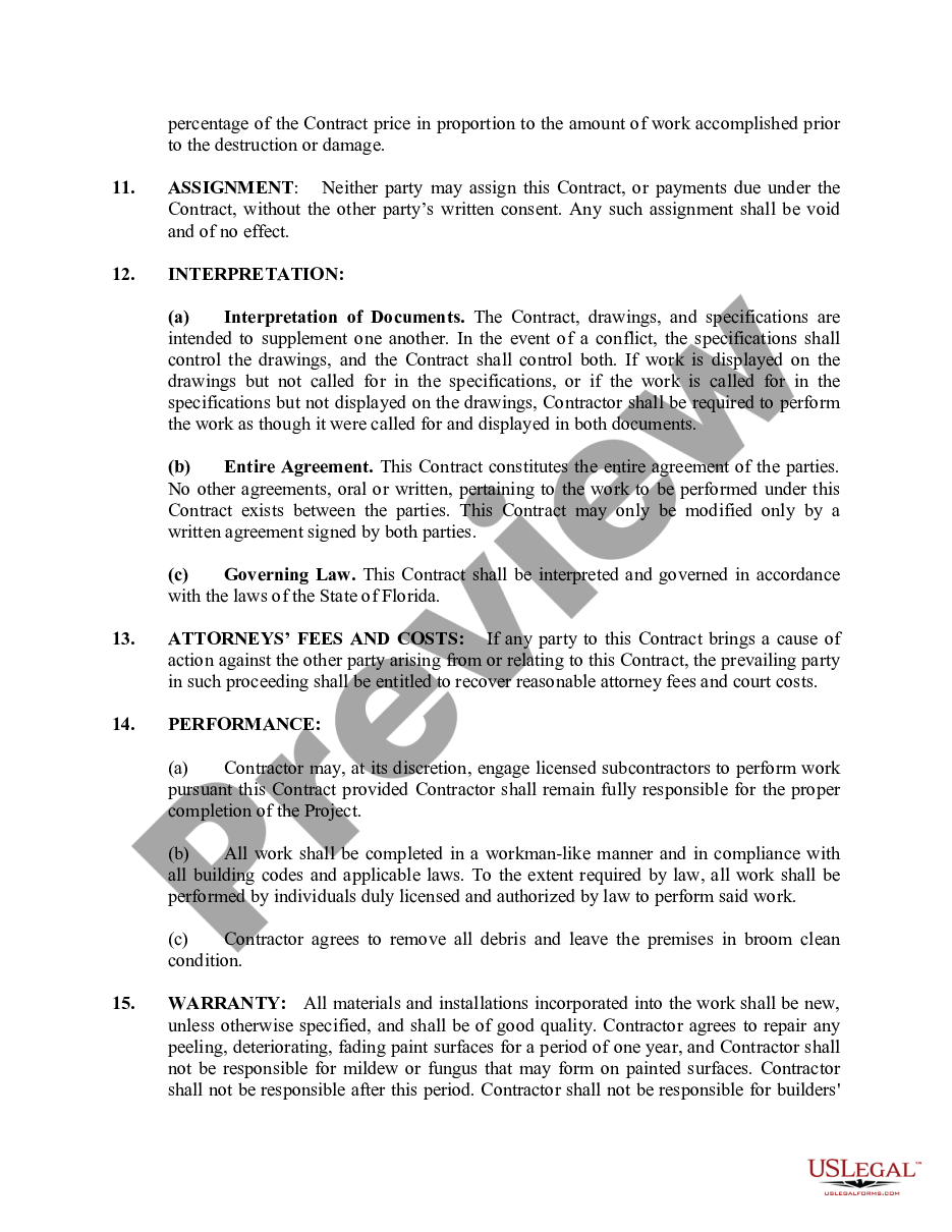 page 4 Painting Contract for Contractor preview
